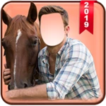 Logo of Horse With Man Photo Suit android Application 