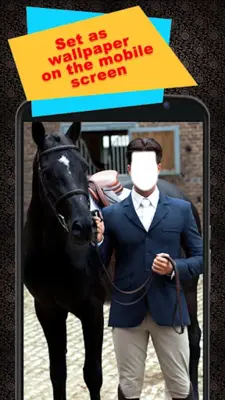 Horse With Man Photo Suit android App screenshot 0